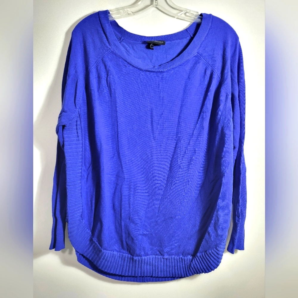 Lane Bryant dark blue curved hem sweater women's 18 / 20  #2077